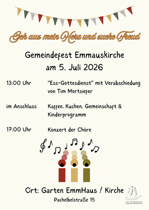 Plakat Gemeindefest Emmaus 2026