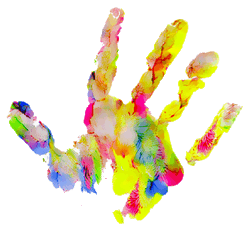 bunte Hand